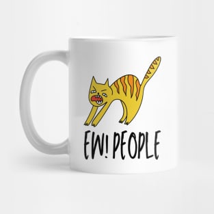 Ew People Cat, Funny Introvert Cat Lover Design Mug